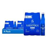 (4 pack) Premium Saratoga Still Spring Water, 16 f