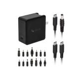 Universal Laptop Charger with Varying Tips, 65-W