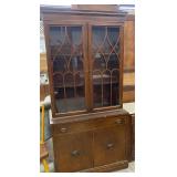 Vintage Mid-century Traditional Mahogany China Hut
