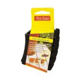 Pot Toes 3 in. H Black Plastic Plant Stand