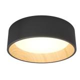 Alton 13 in. 1-Light Black and Wood Modern Integra