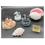 Sea Shell & Dolphin Music Box Lot