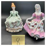 Vintage porcelain musical Victorian style lady ..