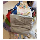 Assorted towels and fabric