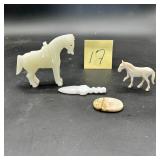 Natural stone carved figures