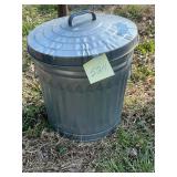 Small Galvanized Can w/lid & Contents