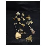 Musical Pins (gold)