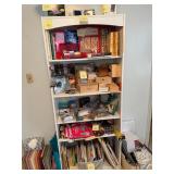 White shelf contents not included