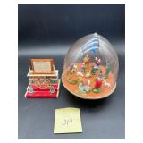 vintage Ohio Art revolving musical nativity sce..