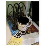 Musical napkin holder, mug, and platter