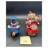 Vintage Christmas music boxes (Mice & Drummer)