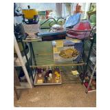 Green metal shelf contents NOT included