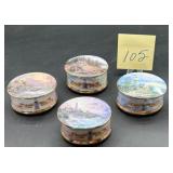 Vintage porcelain music boxes from the Thomas K..