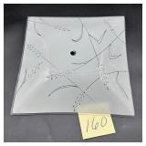 Vintage Mid-Century Modern (MCM) frosted glass ..