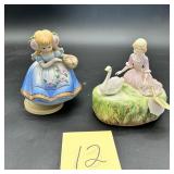 vintage porcelain musical box figurines (1 Jose..