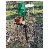 Vintage Mid Century Black Wrought Iron Plant St..