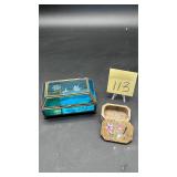 Stained Glass Trinket Box & Soap Stone Trinket ..