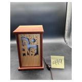 Handcrafted wooden nightlight box lamp featurin..