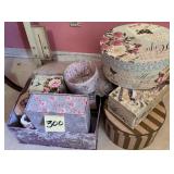 Assorted cardboard decorative boxes
