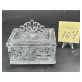 Luminarc Crystal Snowflake Art Glass Covered Bo..