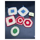 Vintage handmade crochet potholders