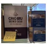 Coffee Press and 2 butter boats