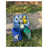Crate of Vehicle Maintenance Fluids