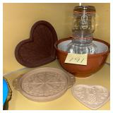 Brown Bag Designs ceramic shortbread pans, larg..