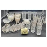 Vintage glassware set is the Early American Pre..