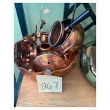 Copper bunt pan and pots