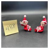 Vintage 1950s Lefton ceramic Christmas elf cand..