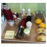 Assorted salt and pepper shakers