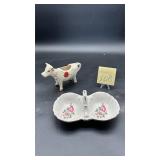 Vintage House of Webster Briar Rose divided cer..