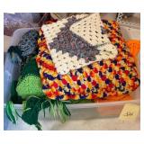 Crocheted Afghan & Pillows