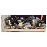 Vintage stainless steel cookware sets