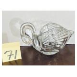 Crystal swan candy dish