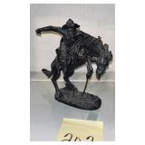 Bucking Bronco Resin Sculpture (repaired)