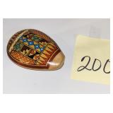 Hand-painted Peruvian clay ocarina whistle