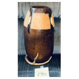 vintage, traditional African vessel decorated w..