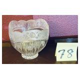 Vintage Oneida Southern Garden lead crystal bow..