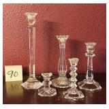Crystal Candlestick Lot