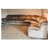 Large Sectional, with hid-a-bed & recliner-very..