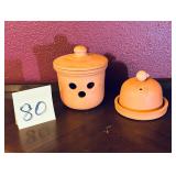 Terracotta Onion/Garlic Pot & Garlic Baker