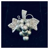 Vintage Mexican sterling silver grape cluster b..