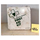 Green Diamond brand metal first aid kit box