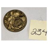 Brass Rose Paperweight