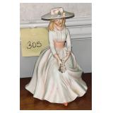 Vintage Enesco porcelain Victorian lady figurine