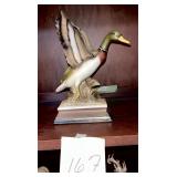 Vintage porcelain mallard duck figurine