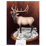 Danbury Mint 'Winter Call' bull elk resin sculp..