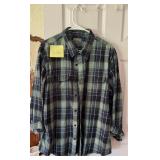 Blue and Green LL Bean Signature Button Down XL